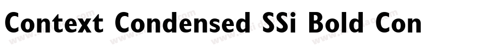 Context Condensed SSi Bold Condensed Italic字体转换